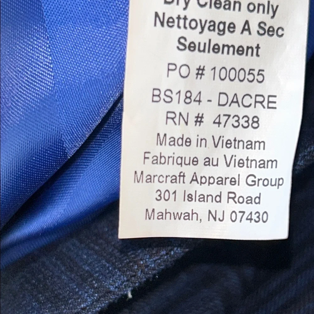 Ben Sherman Dark Blue Checkered Blazer